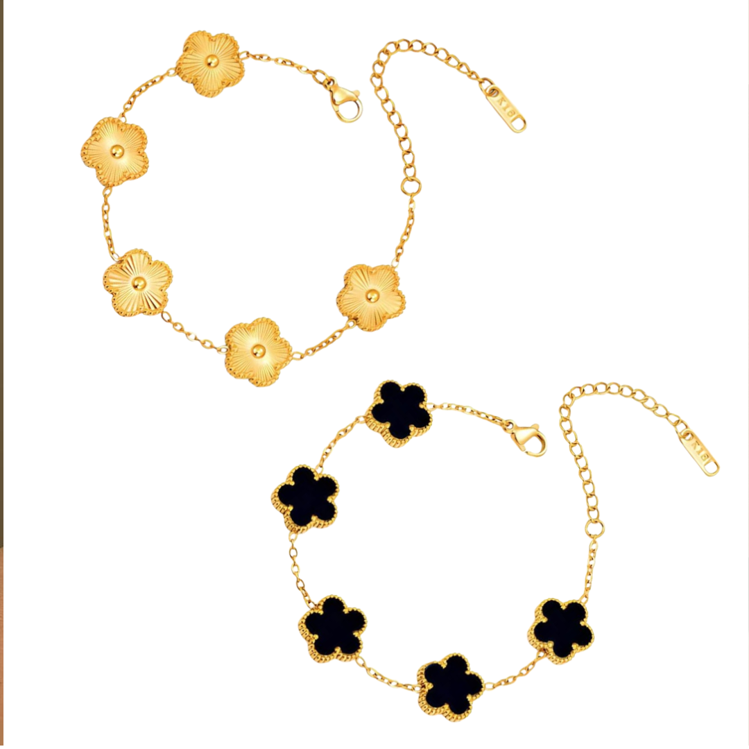 Black Clover And Golden Clover Bracelet