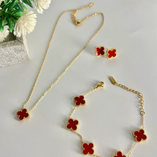 Red Clover Jewellery Set